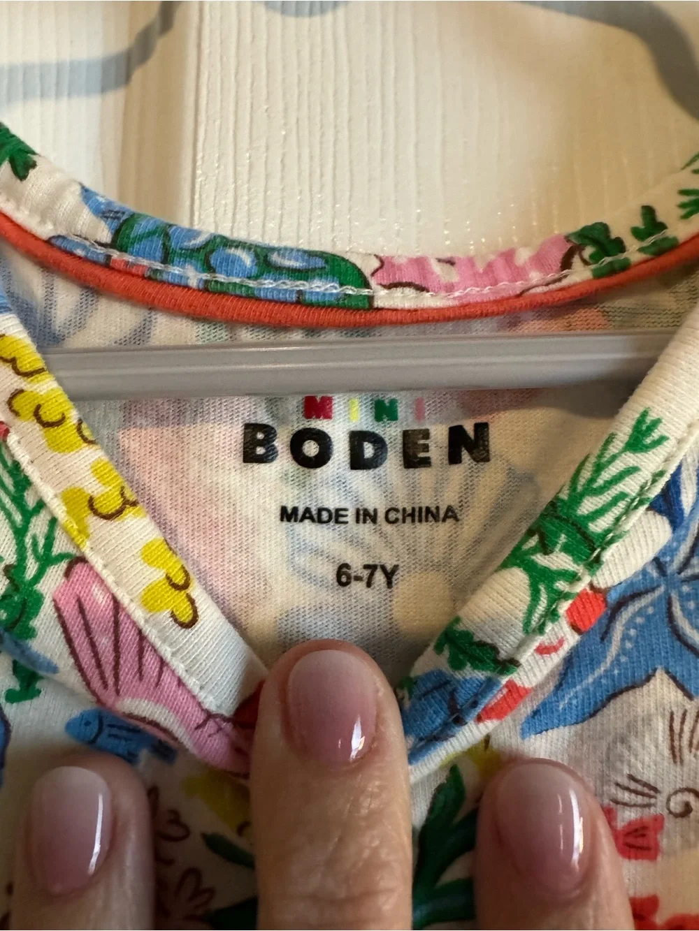 Mini Boden Multicolor Sea Life Floral Dress